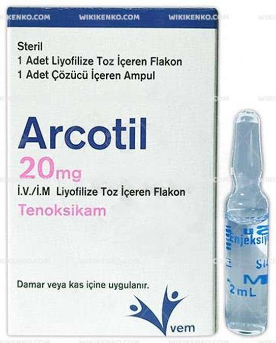Arcotil I.M./I.V. Liyofilize Powder Iceren Vial