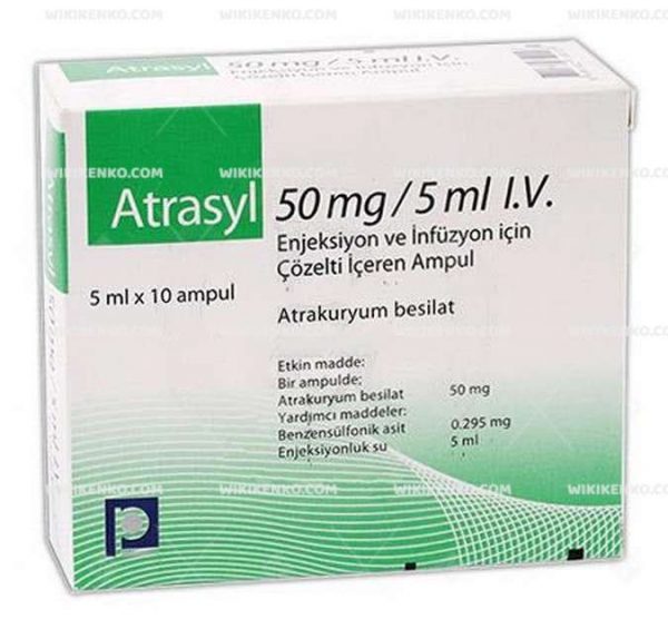 Atrasyl I.V. Injection Ve Infusion Icin Solution Iceren Ampul 50 Mg