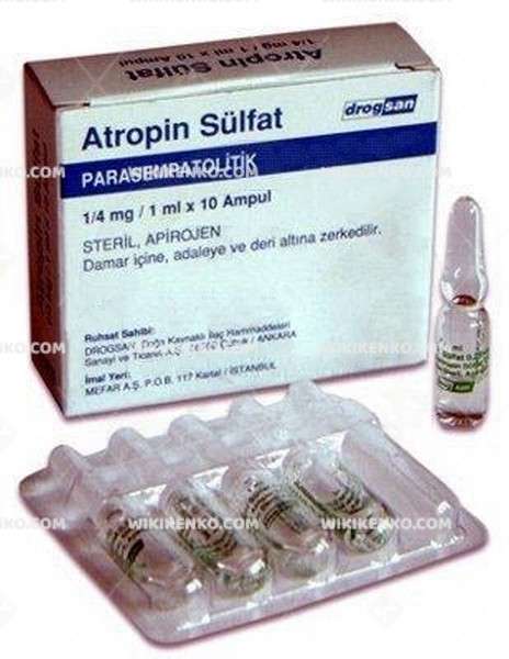 Atropin Sulfat Ampul - Drogsan 0.25 Mg