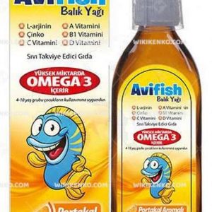 Avifish Fish Oil Ve L - Arjinin, Cinko, C Vitamini, A Vitamini, B1 Vitamini, D Vitamini Iceren Siv