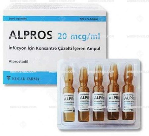Alpros Infusion Icin Konsantre Solution Iceren Ampul 20 Mg