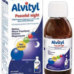 Alvityl Peaceful Night 3 Bitki Karisimi, Magnezyum Ve Vitamin D3 Iceren Teg