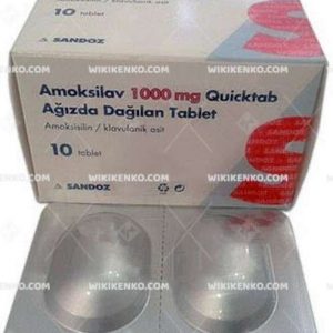 Amoksilav Quicktab Agizda Dagilan Tablet 875 Mg
