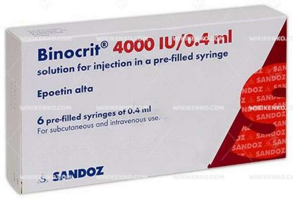Binocrit Sc/Iv Injection Icin Solution Iceren Kull. Haz. Injector 4000 Iu