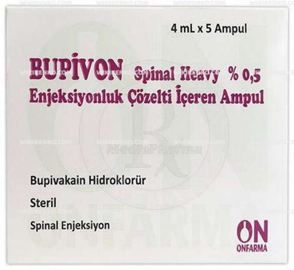 Bupivon Spinal Heavy Injection Solution Iceren Ampul