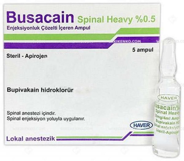 Busacain Spinal Heavy Injection Solution Iceren Ampul
