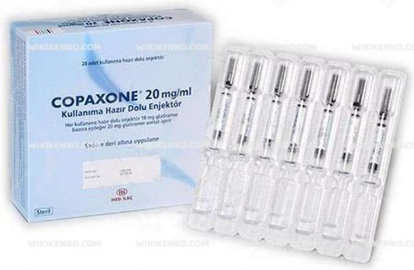 Copaxone Injection Solution, Kullanima Hazir Dolu Injector 20 Mg