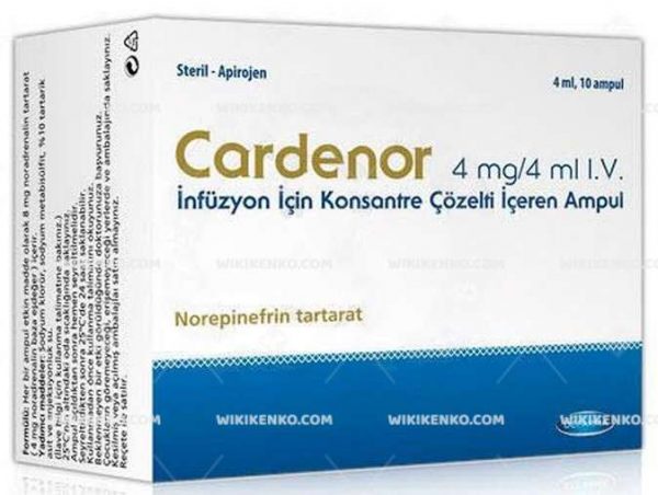 Cardenor Iv Infusion Icin Konsantre Solution Iceren Ampul