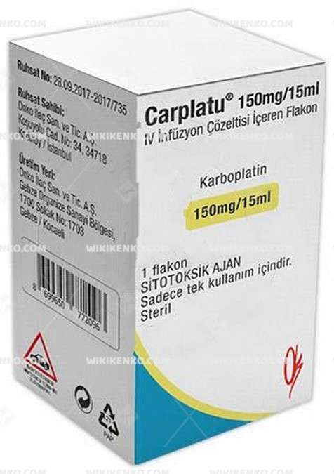 Carplatu Iv Infusion Solution Iceren Vial 150 Mg