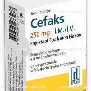 Cefaks I.V./ I.M. Injection Powder Iceren Vial 250 Mg