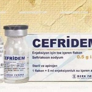 Cefridem I.V. Injection Icin Powder Iceren Vial 0.5 G