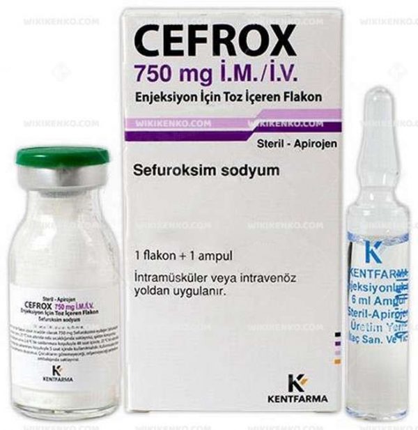 Cefrox Im/Iv Injection Icin Powder Iceren Vial 750 Mg