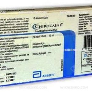 Chirocaine Infusion Icin Konsantre Solution Iceren Ampul 75 Mg