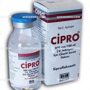 Cipro I.V. Infusion Icin Solution Iceren Vial 200 Mg