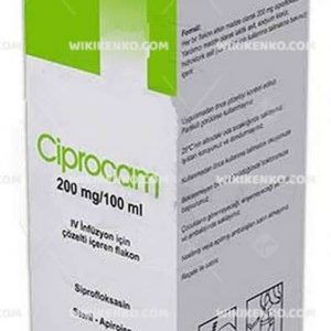 Ciprocam Iv Infusion Icin Solution Iceren Vial 200 Mg