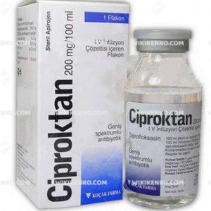 Ciproktan Iv Infusion Icin Solution Iceren Vial 200 Mg
