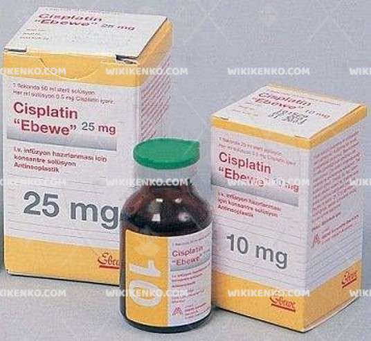 Cisplatin Ebewe I.V. Infusion Icin Konsantre Solution Iceren Vial 25 Mg