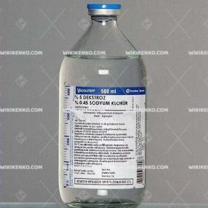 %5 Dekstroz %0.45 Sodyum Klorur Solutionu (Glass Bottle)