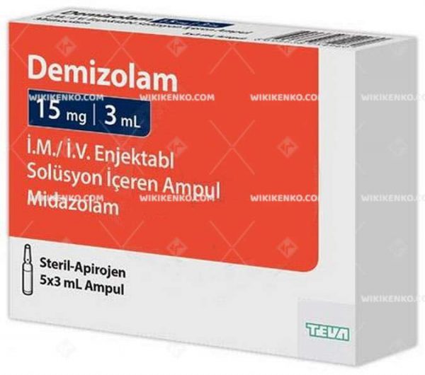 Demizolam Im/Iv Injection Solution Iceren Ampul 15 Mg