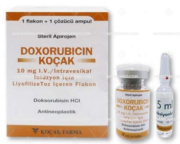 Doxorubicin Kocak I.V./Intravesikal Inf. Icin Liyf.Powder Icrn. Vial 10 Mg