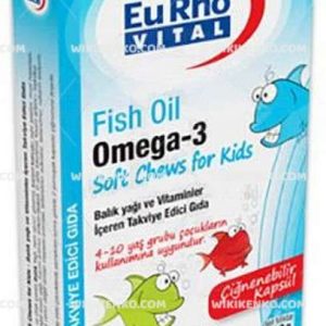 Eurho Vital Omega – 3 Soft Chews For Kids – Fish Oil Ve Vitamins Iceren Takviye Edici Gida