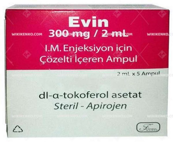 Evin I.M. Injection Icin Solution Iceren Ampul