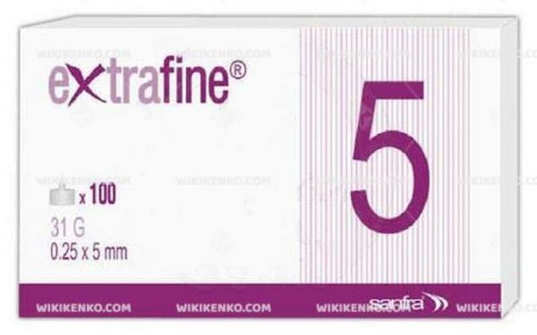Extrafine Insulin Kalem Needle 5 Mm