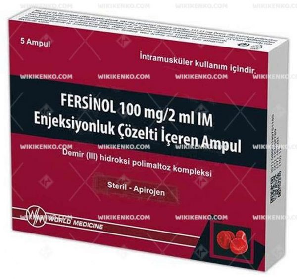 Fersinol Im Injection Solution Iceren Ampul