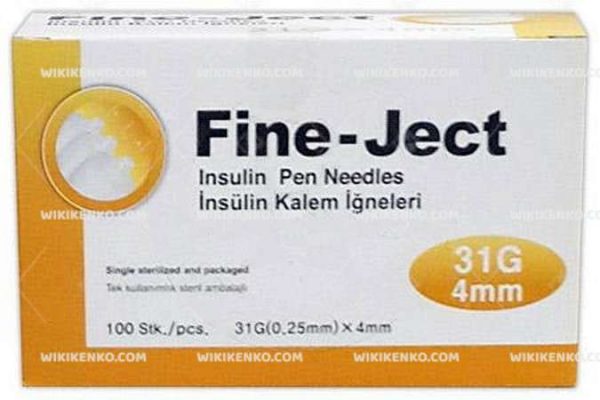 Fine - Ject Insulin Kalem Needle 4 Mm (31G)