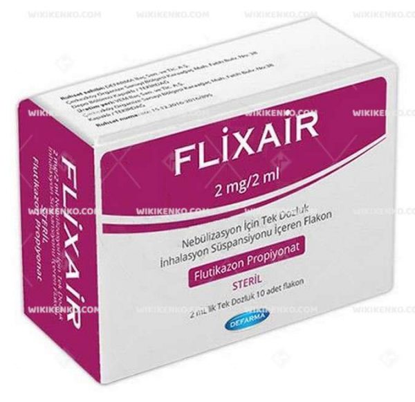 Flixair Nebulizasyon Icin Tek Dozluk Inhalation Suspensionu Iceren Vial 2 Mg