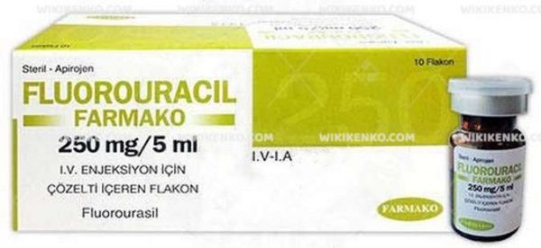 Fluorouracil - Farmako I.V. Injection Icin Solution Iceren Vial 250 Mg
