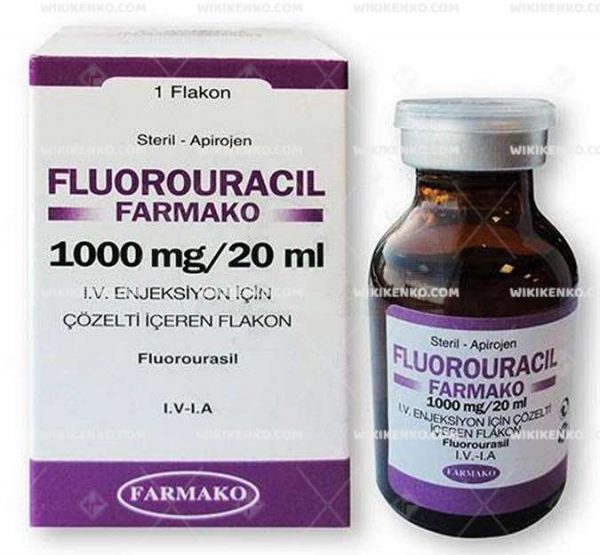 Fluorouracil - Farmako I.V. Injection Icin Solution Iceren Vial 1000 Mg