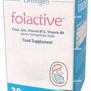 Folactive Folat, Iyot, Vitamin B12, Vitamin B6 Iceren Takviye Edici Gida