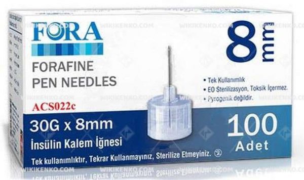 Forafine Insulin Kalem Needle 8 Mm (30G)