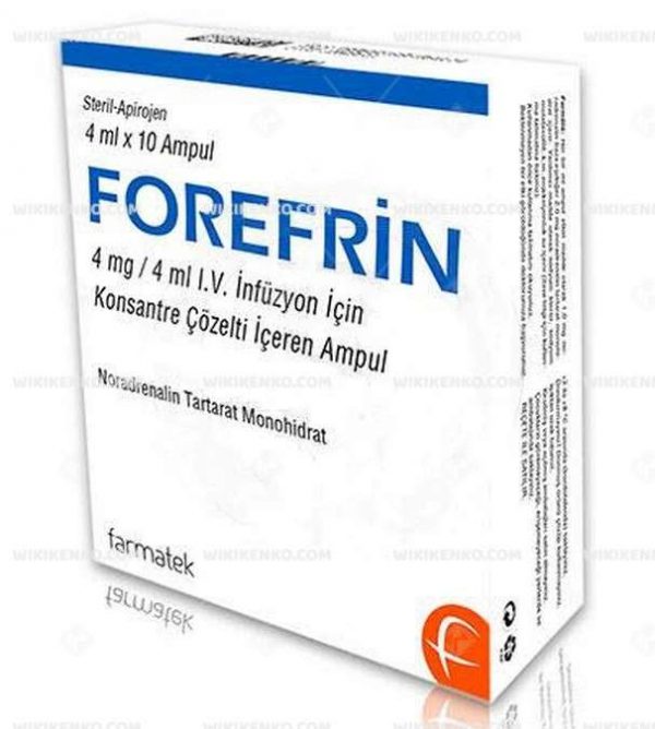 Forefrin I.V. Infusion Icin Konsantre Solution Iceren Ampul