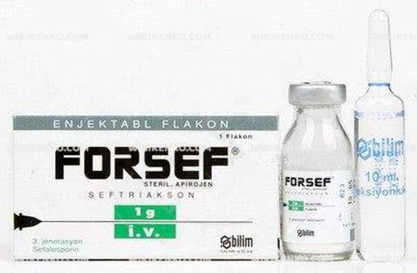 Forsef I.V. Injection Powder Iceren Vial 1G