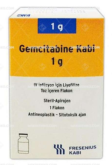 Gemcitabine Kabi Iv Infusionluk Solution Hazirlamak Icin Liyofilize Powder 1000 Mg