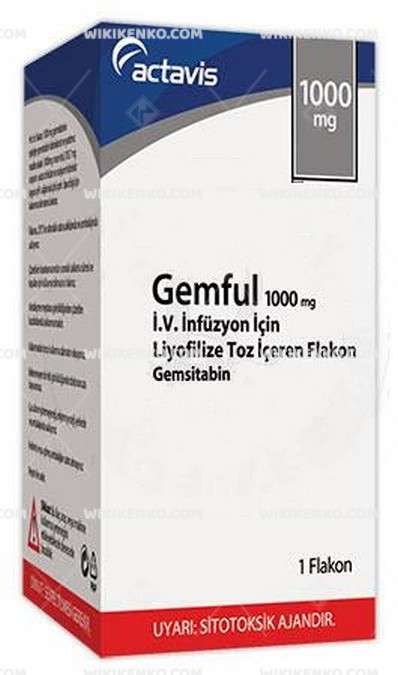 Gemful I.V. Infusion Icin Liyofilize Powder Iceren Vial 1000 Mg