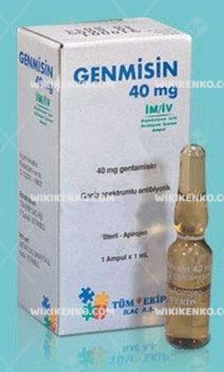 Genmisin Im/Iv Injection Icin Solution Iceren Ampul 40 Mg/Ml