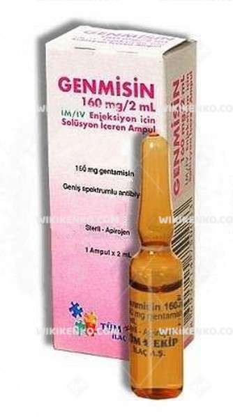 Genmisin Im/Iv Injection Icin Solution Iceren Ampul 160 Mg/Ml
