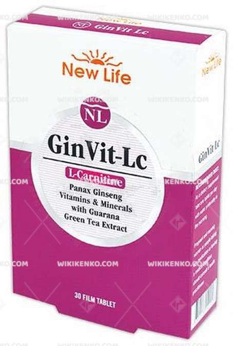 New Life Ginvit Lc (Kore Ginsengi,L - Karnitin,Yesil Cay,Guarana,Multivitamin Ve Mineraller Iceren T