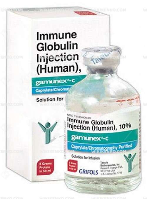 Gamunex - C Iv/Sc Injection Icin Solution Iceren Vial 100 Mg/Ml (50Ml)