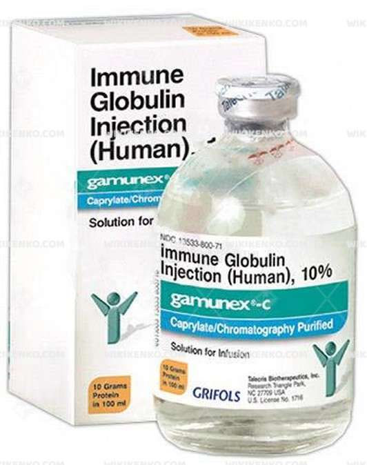 Gamunex - C Iv/Sc Injection Icin Solution Iceren Vial 100 Mg/Ml (100Ml)