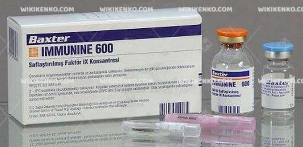 Immunine Iv Infusionluk Solution Icin Liyofilize Powder Iceren Vial 600 Ui
