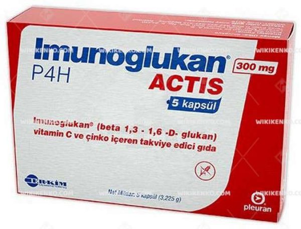 Imunoglukan P4H Actis Capsule Imunoglukan (Beta 1,3 - 1,6 - D - Glukan), Vitamin C Ve Cinko Iceren Ta