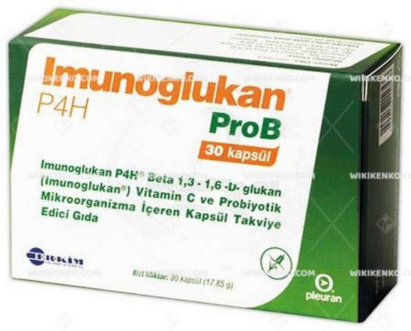Imunoglukan P4H Prob Beta 1,3 - 1,6 - D - Glukan (Imunoglukan), Vitamin C Ve Probiyotik Mikroorganiz