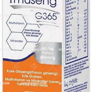 Imuseng G365 Kore Ginsengi (Panax Ginseng) Kok Ekstresi, Multivitamin Ve Mineraller Iceren Teg