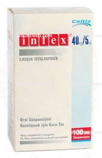 Infex Oral Suspension Hazirlamak Icin Kuru Powder 40 Mg