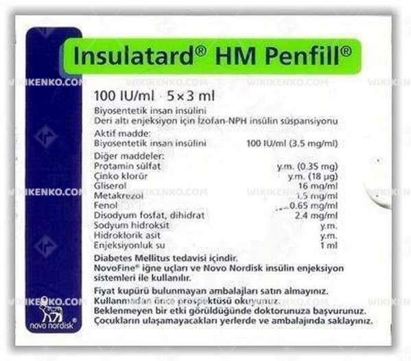 Insulatard Hm Penfill Injection Suspension Iceren Kartus