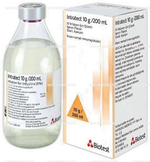 Intratect Iv Infusion Icin Solution Iceren Vial 200 Ml